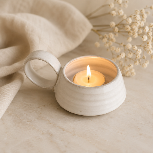 White Tea Lite Candle
